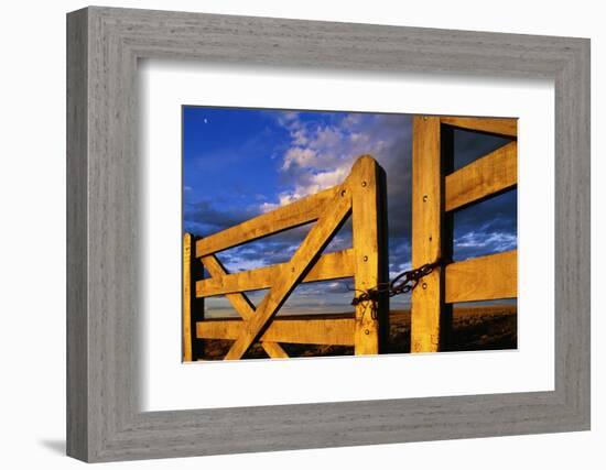 Locked Wooden Fence Gate-Paul Souders-Framed Photographic Print