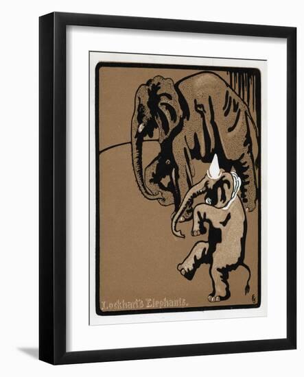 Lockhart's Elephants, 19th Century-null-Framed Giclee Print