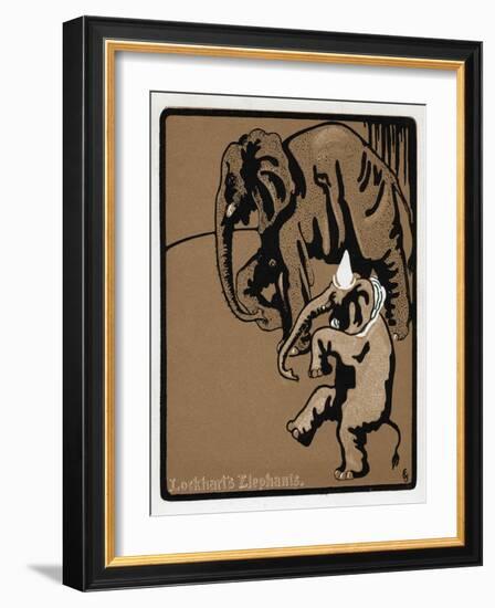 Lockhart's Elephants, 19th Century-null-Framed Giclee Print