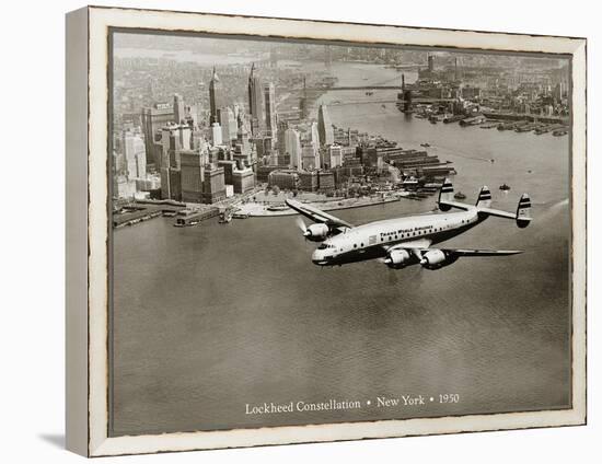 Lockheed Constellation, New York 1950-Clyde Sunderland-Framed Premier Image Canvas