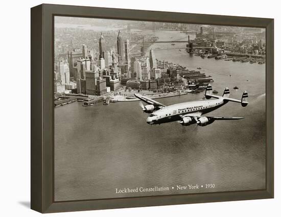 Lockheed Constellation, New York 1950-Clyde Sunderland-Framed Premier Image Canvas