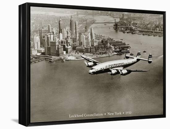 Lockheed Constellation, New York 1950-Clyde Sunderland-Framed Premier Image Canvas