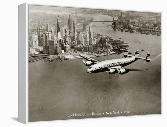 Lockheed Constellation, New York 1950-Clyde Sunderland-Framed Premier Image Canvas