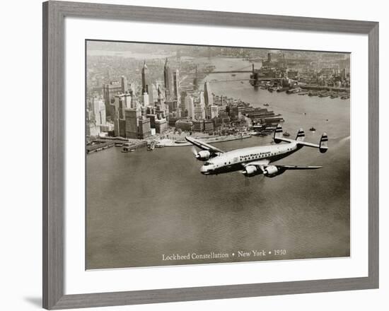 Lockheed Constellation, New York 1950-Clyde Sunderland-Framed Giclee Print