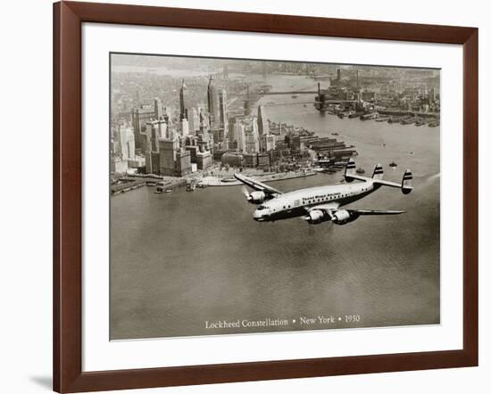 Lockheed Constellation, New York 1950-Clyde Sunderland-Framed Giclee Print