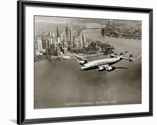 Lockheed Constellation, New York 1950-Clyde Sunderland-Framed Giclee Print