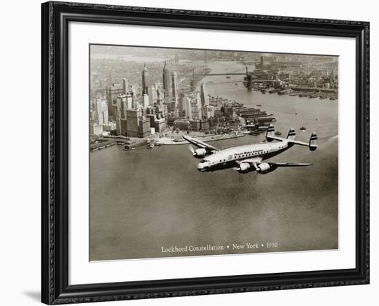 Lockheed Constellation, New York 1950-Clyde Sunderland-Framed Giclee Print