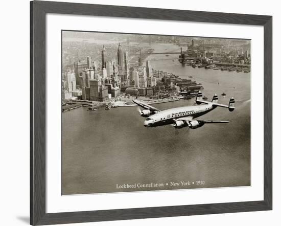 Lockheed Constellation, New York 1950-Clyde Sunderland-Framed Giclee Print