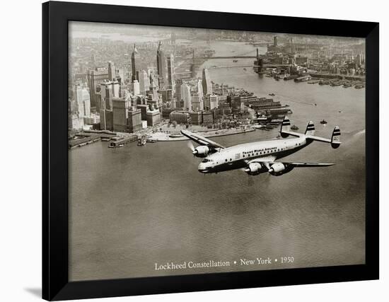 Lockheed Constellation, New York 1950-Clyde Sunderland-Framed Giclee Print