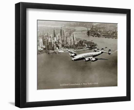 Lockheed Constellation, New York 1950-Clyde Sunderland-Framed Premium Giclee Print