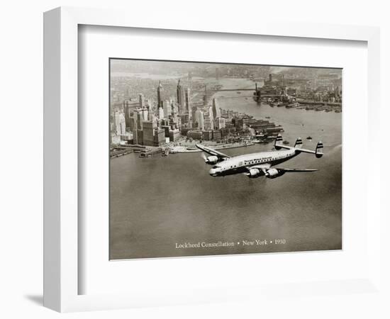 Lockheed Constellation, New York 1950-Clyde Sunderland-Framed Premium Giclee Print