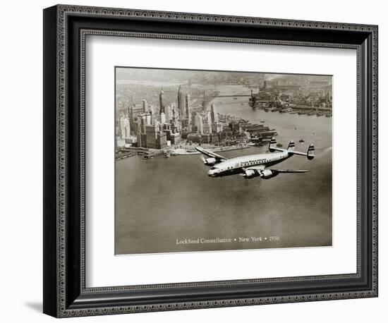 Lockheed Constellation, New York 1950-Clyde Sunderland-Framed Premium Giclee Print