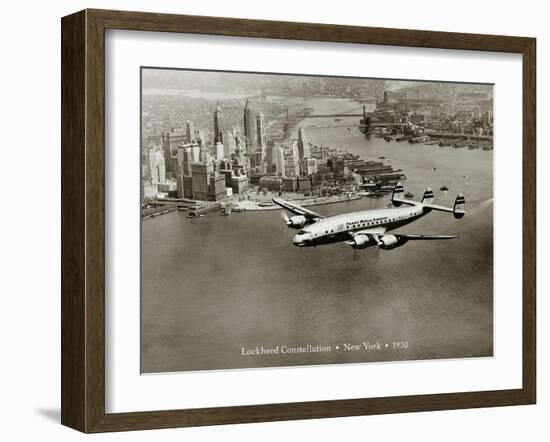 Lockheed Constellation, New York 1950-Clyde Sunderland-Framed Art Print