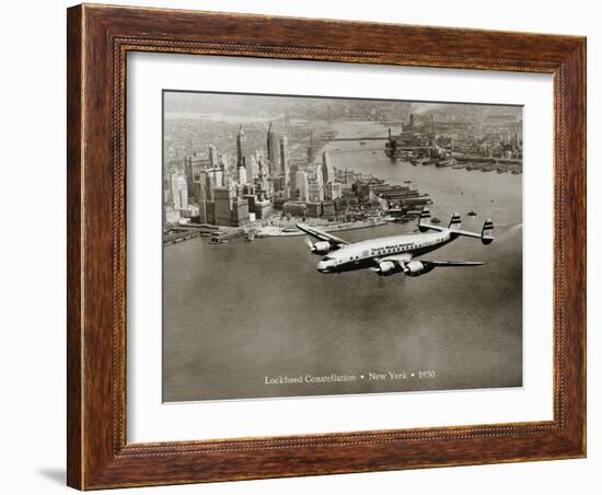 Lockheed Constellation, New York 1950-Clyde Sunderland-Framed Art Print