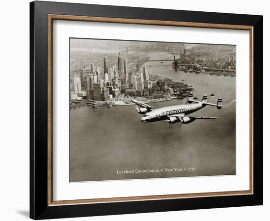 Lockheed Constellation, New York 1950-Clyde Sunderland-Framed Art Print