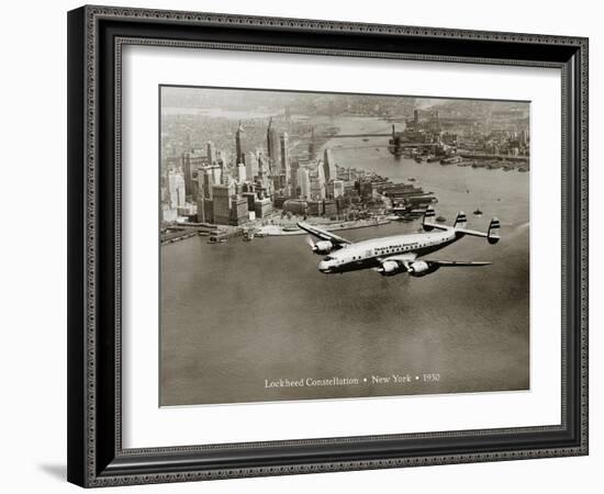 Lockheed Constellation, New York 1950-Clyde Sunderland-Framed Art Print