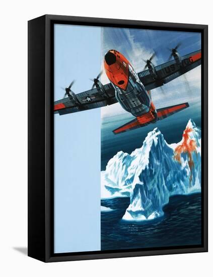 Lockheed Hercules Patrolling Icebergs For the Coast Guard-Wilf Hardy-Framed Premier Image Canvas