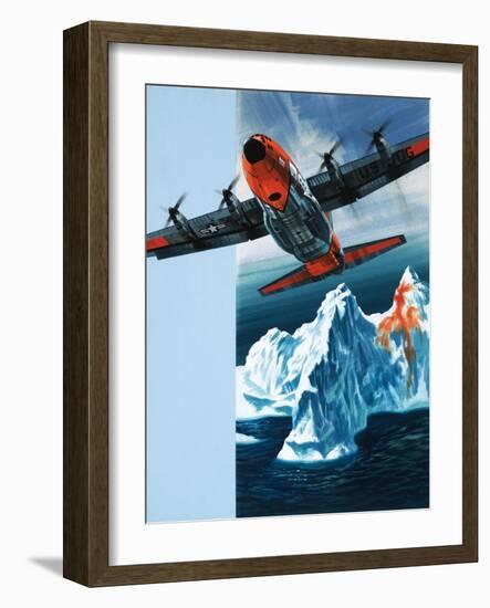 Lockheed Hercules Patrolling Icebergs For the Coast Guard-Wilf Hardy-Framed Giclee Print