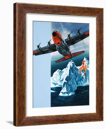 Lockheed Hercules Patrolling Icebergs For the Coast Guard-Wilf Hardy-Framed Giclee Print