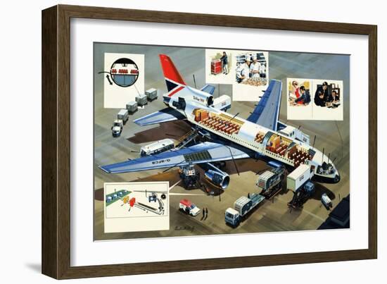 Lockheed Tristar 500-Wilf Hardy-Framed Giclee Print