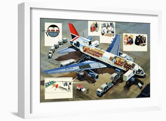 Lockheed Tristar 500-Wilf Hardy-Framed Giclee Print