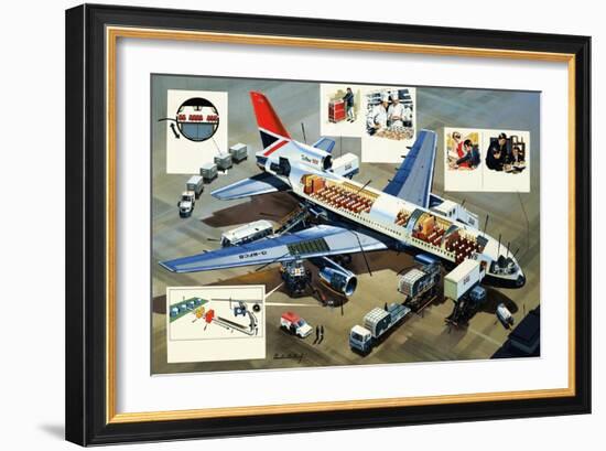 Lockheed Tristar 500-Wilf Hardy-Framed Giclee Print