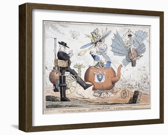 Locomotion, London, C1820-George Cruikshank-Framed Giclee Print