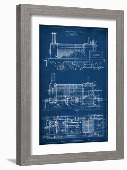 Locomotive Blueprint I-Vision Studio-Framed Art Print