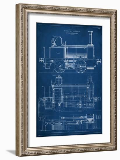 Locomotive Blueprint II-Vision Studio-Framed Art Print