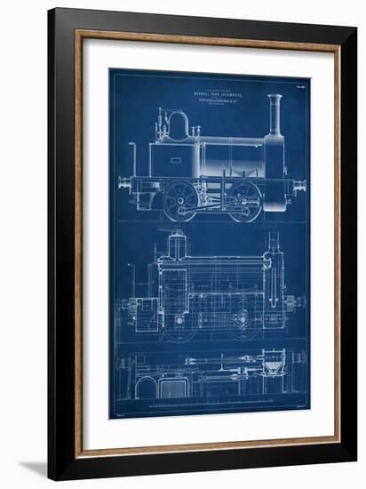 Locomotive Blueprint II-Vision Studio-Framed Art Print