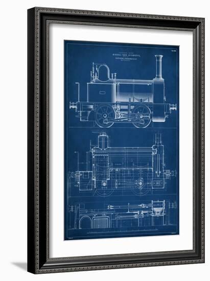 Locomotive Blueprint II-Vision Studio-Framed Art Print