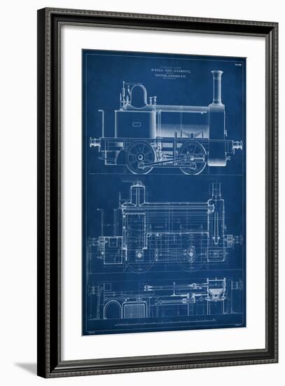 Locomotive Blueprint II-Vision Studio-Framed Art Print