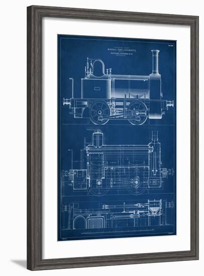 Locomotive Blueprint II-Vision Studio-Framed Art Print