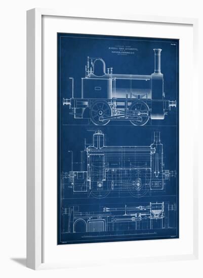 Locomotive Blueprint II-Vision Studio-Framed Art Print