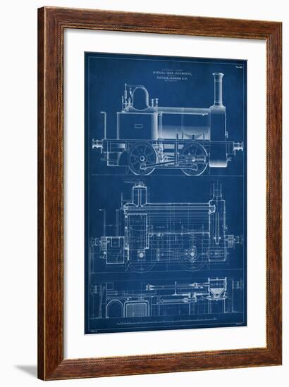 Locomotive Blueprint II-Vision Studio-Framed Art Print