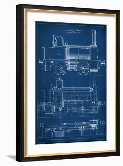 Locomotive Blueprint II-Vision Studio-Framed Art Print