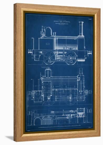 Locomotive Blueprint II-Vision Studio-Framed Stretched Canvas