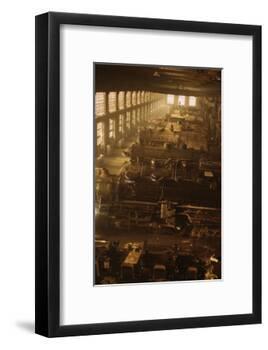 Locomotive Factory Floor-null-Framed Art Print