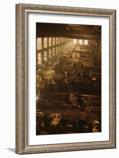 Locomotive Factory Floor-null-Framed Art Print