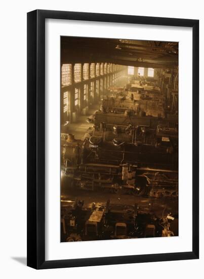 Locomotive Factory Floor-null-Framed Art Print