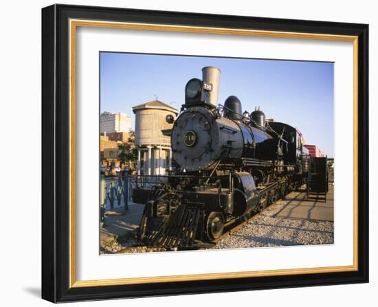 Locomotive, Haymarket District, Lincoln, Nebraska, USA-Michael Snell-Framed Photographic Print