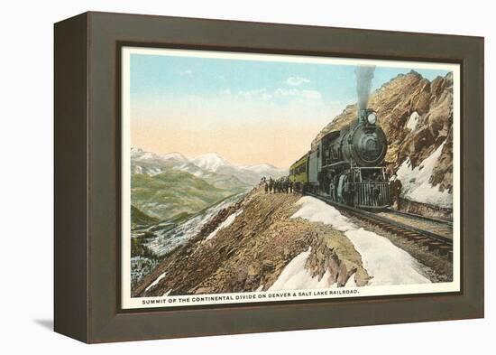 Locomotive on Continental Divide-null-Framed Stretched Canvas