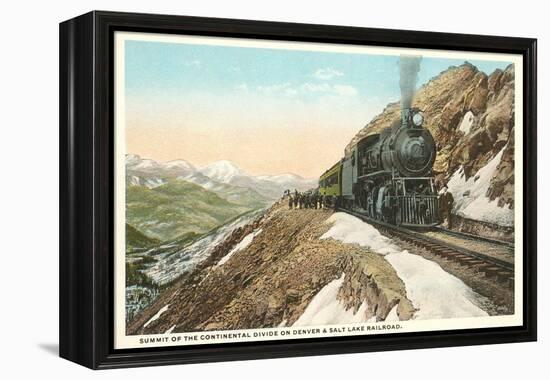 Locomotive on Continental Divide-null-Framed Stretched Canvas