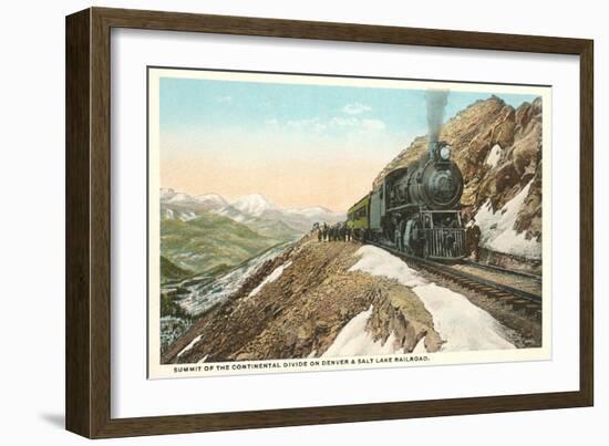 Locomotive on Continental Divide-null-Framed Art Print