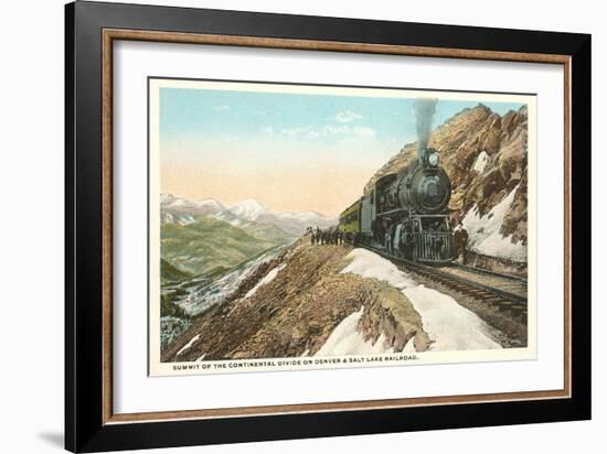 Locomotive on Continental Divide-null-Framed Art Print