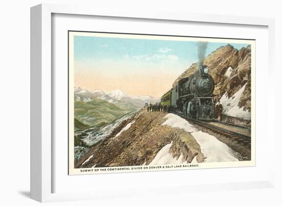 Locomotive on Continental Divide-null-Framed Art Print