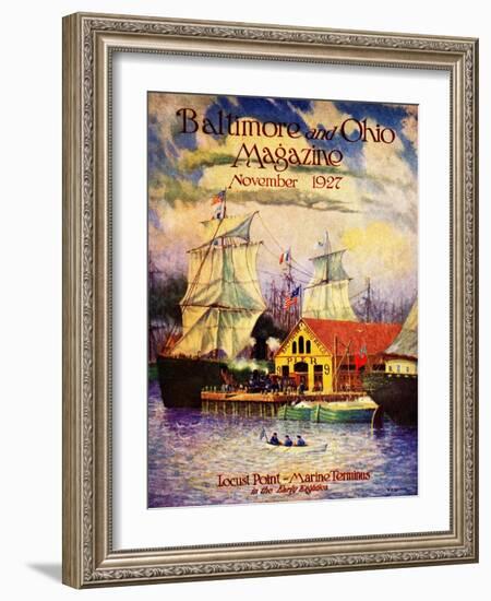 Locust Point-Marine Terminus-Herbert Stitt-Framed Giclee Print