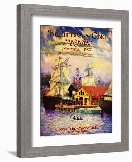 Locust Point-Marine Terminus-Herbert Stitt-Framed Giclee Print