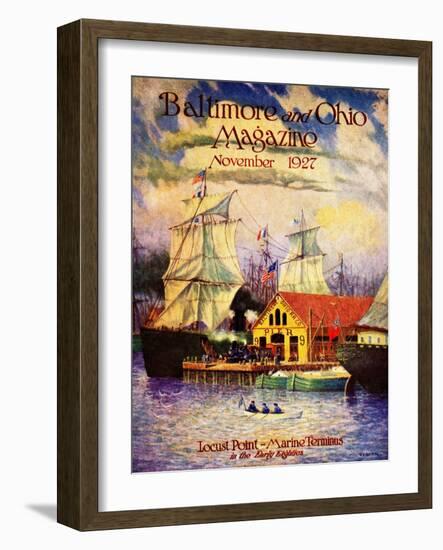 Locust Point-Marine Terminus-Herbert Stitt-Framed Giclee Print