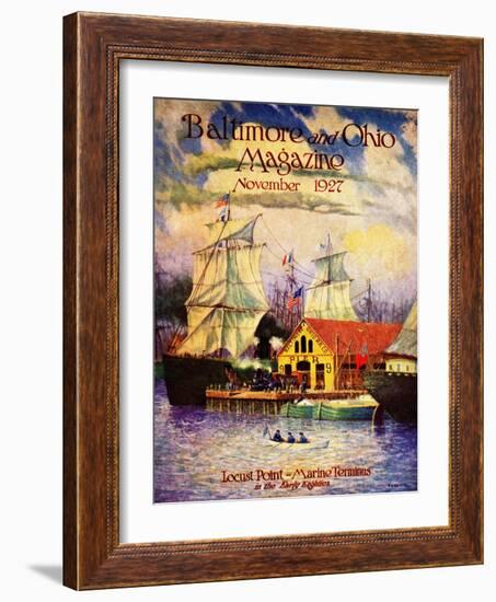 Locust Point-Marine Terminus-Herbert Stitt-Framed Giclee Print